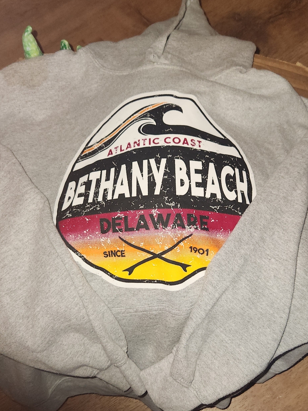 Bethany Beach Graphic Hoodie - Gray